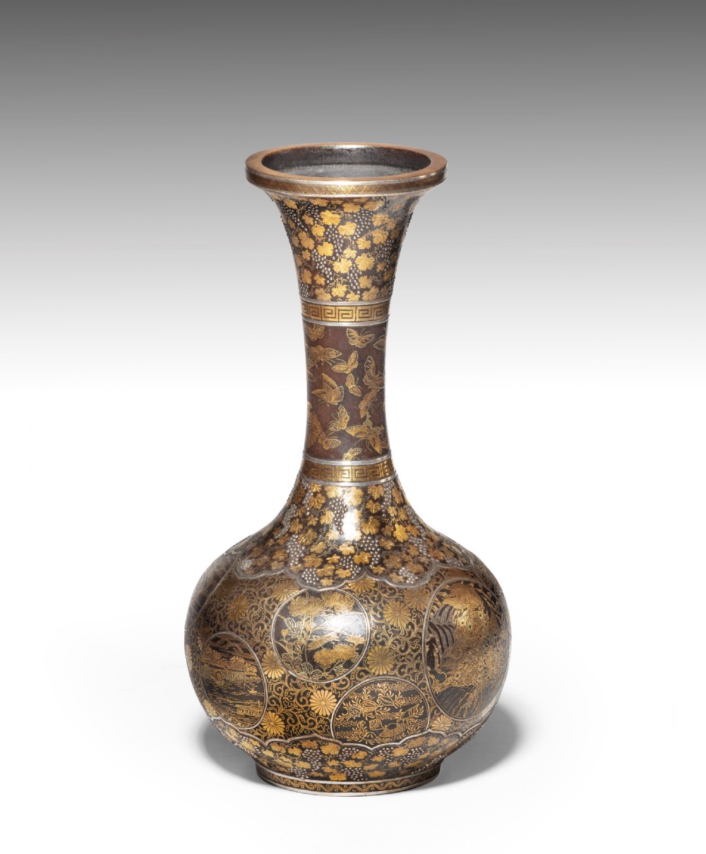 JAPANESE IRON VASE BY THE KOMAI COMPANY OF KYOTO View III