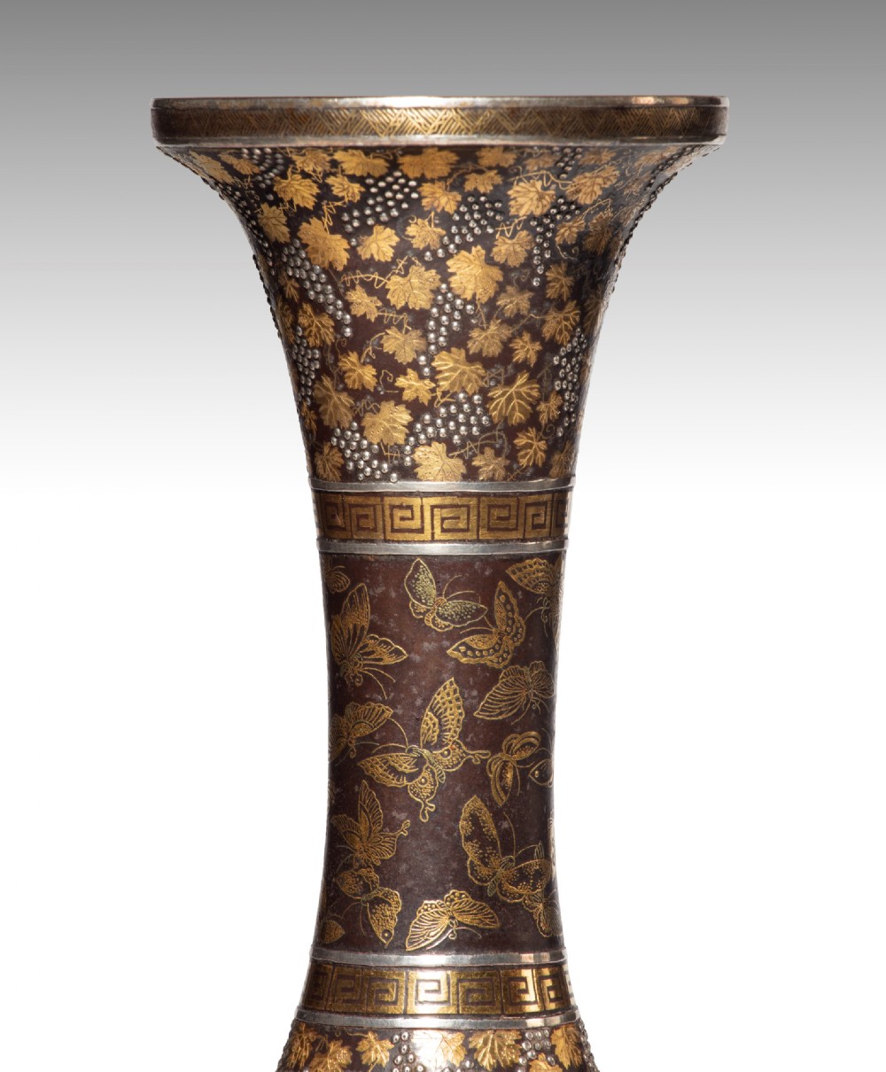 JAPANESE IRON VASE BY THE KOMAI COMPANY OF KYOTO View VI