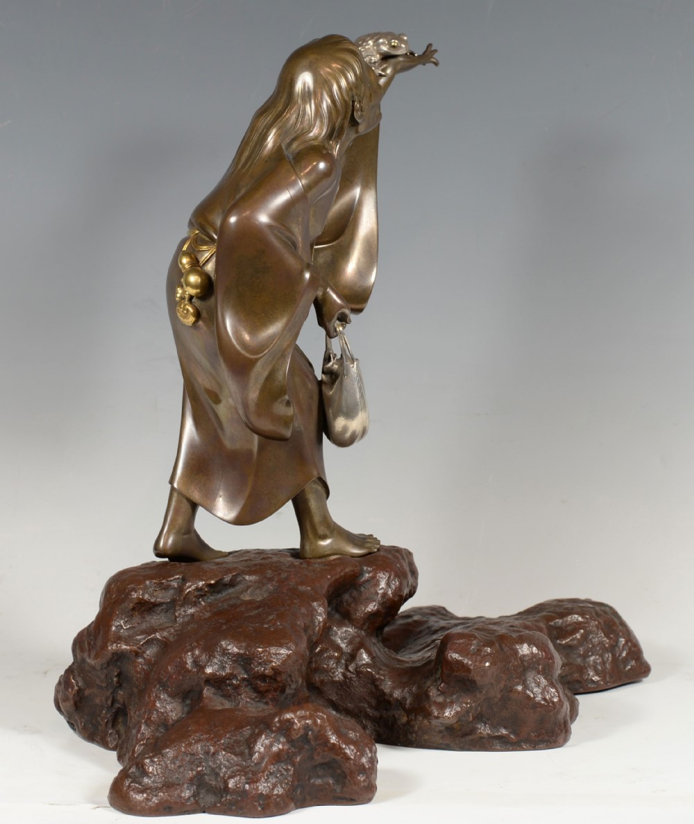JAPANESE MIXED METAL SENNIN OKIMONO BY OSHIMA JOUN View III