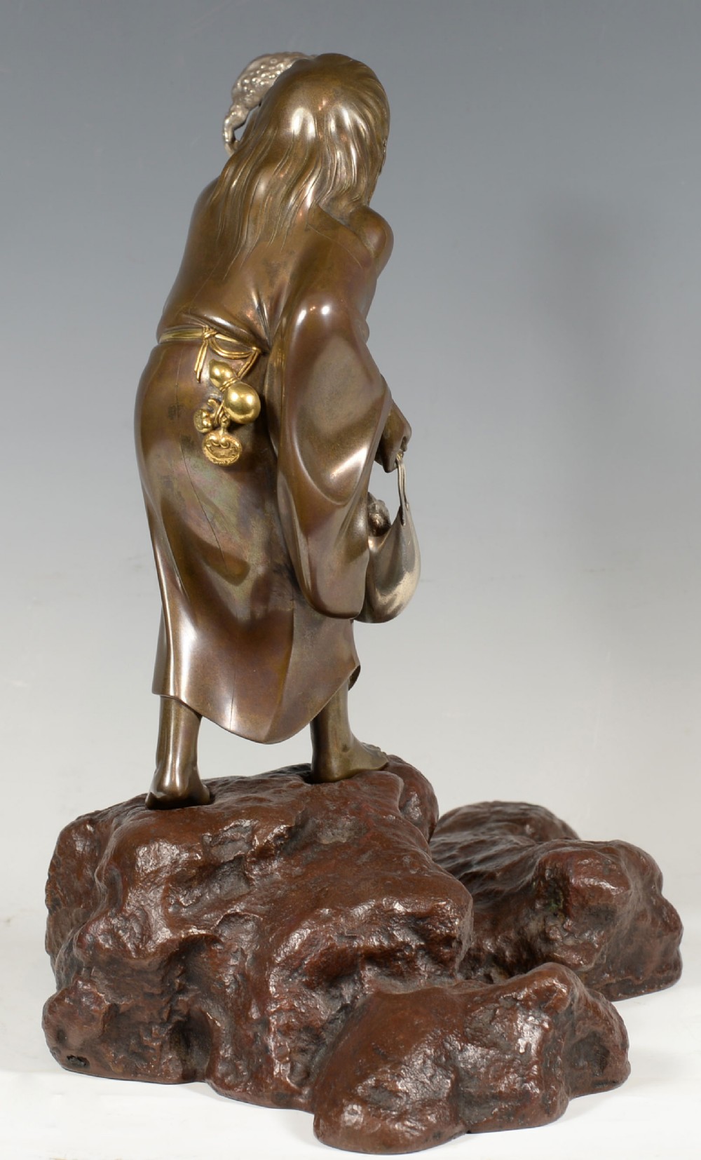JAPANESE MIXED METAL SENNIN OKIMONO BY OSHIMA JOUN View IV