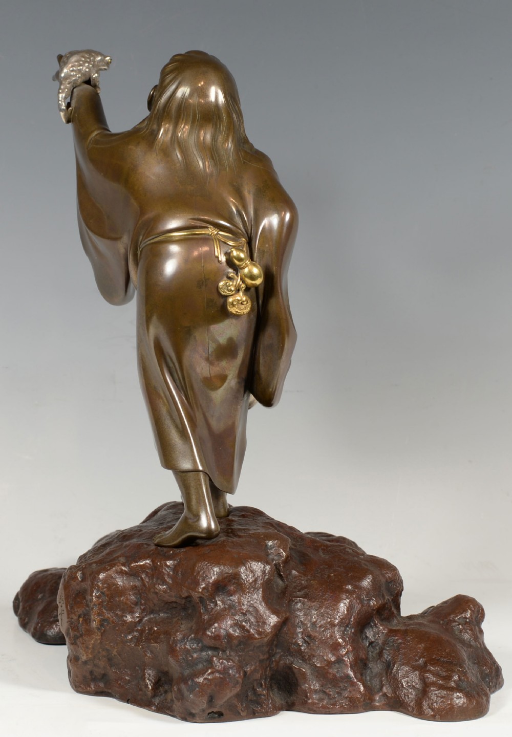 JAPANESE MIXED METAL SENNIN OKIMONO BY OSHIMA JOUN View VI