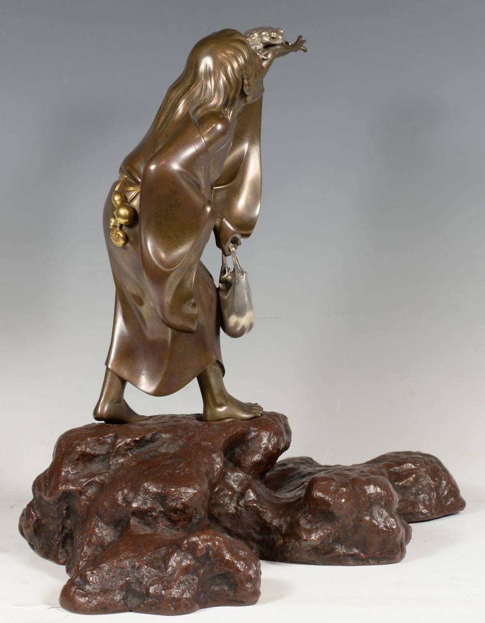 JAPANESE MIXED METAL SENNIN OKIMONO BY OSHIMA JOUN View VII