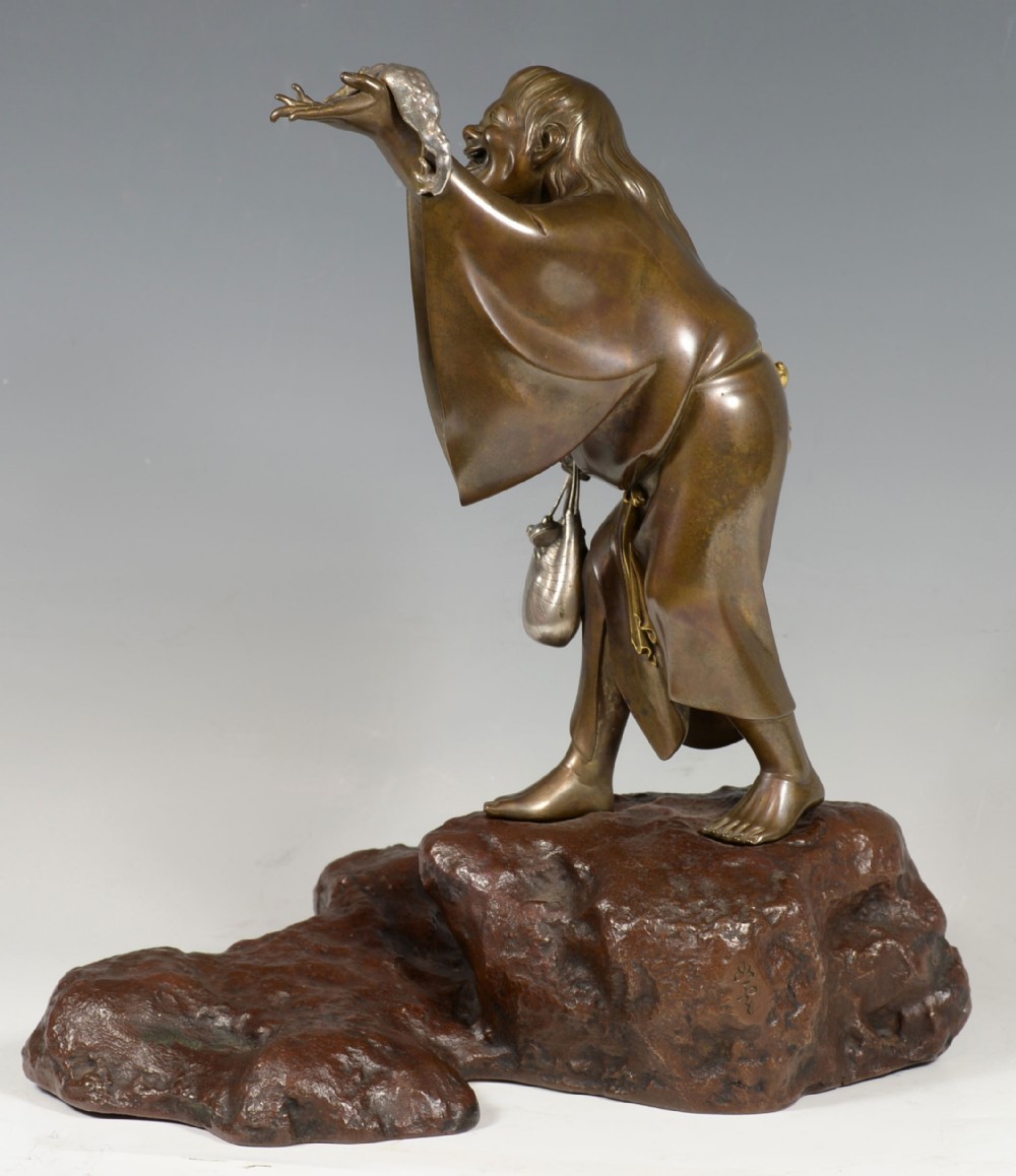 JAPANESE MIXED METAL SENNIN OKIMONO BY OSHIMA JOUN View X