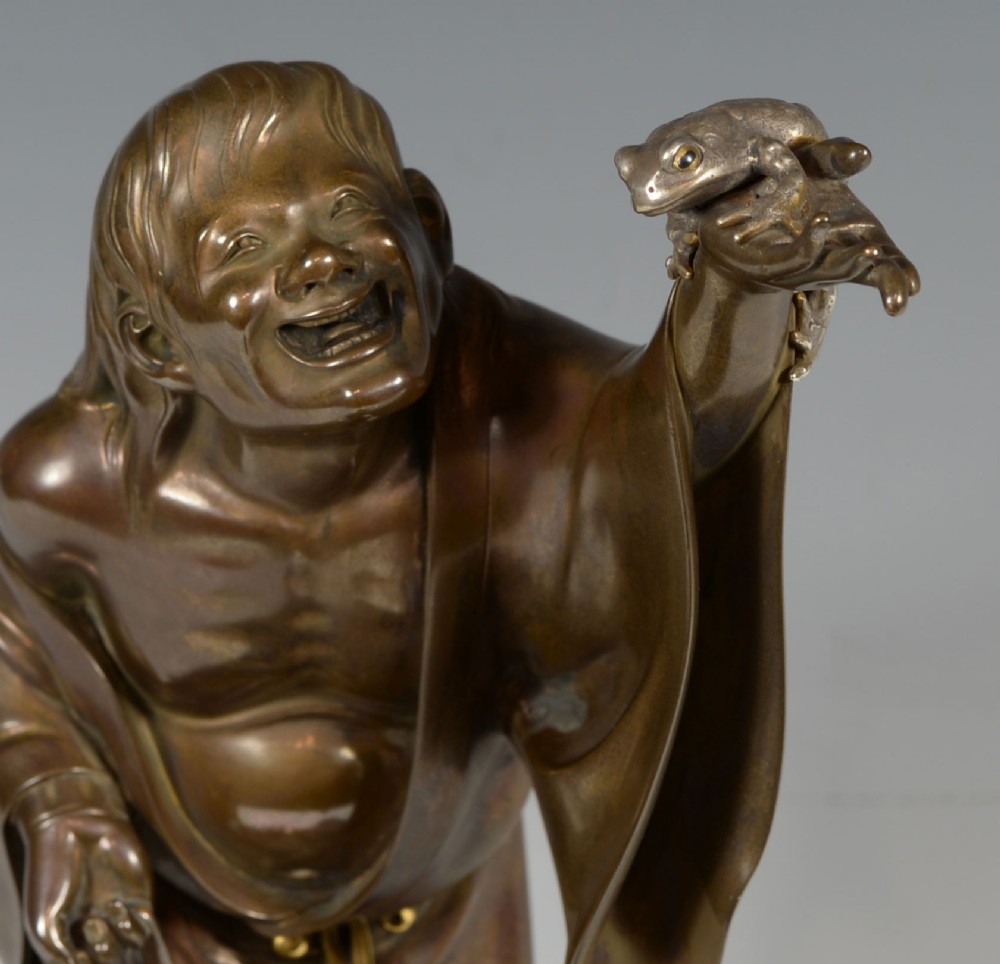 JAPANESE MIXED METAL SENNIN OKIMONO BY OSHIMA JOUN View XV