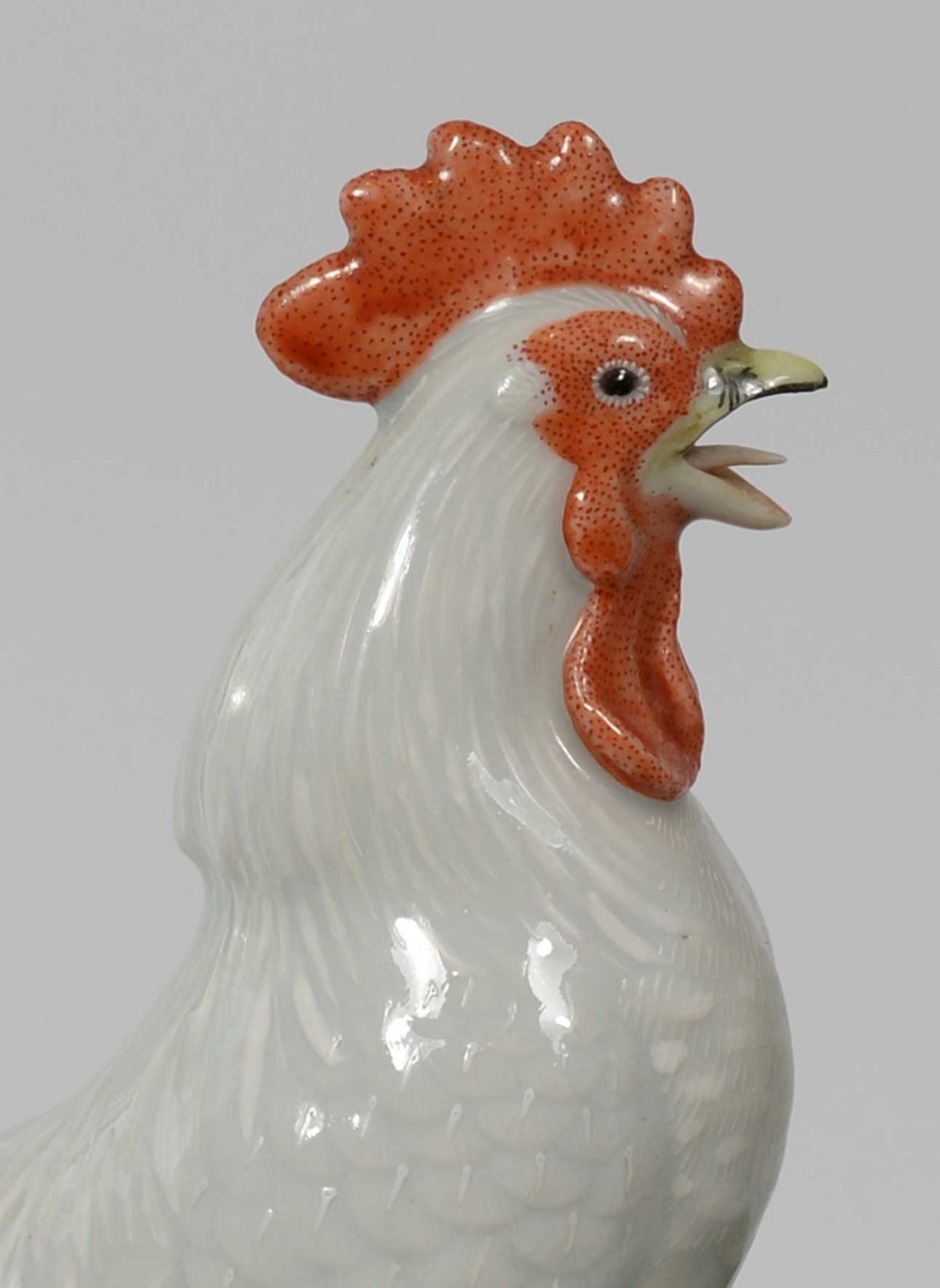 Rare Japanese Celadon Cockerel Vase By Makuzu Kozan View X