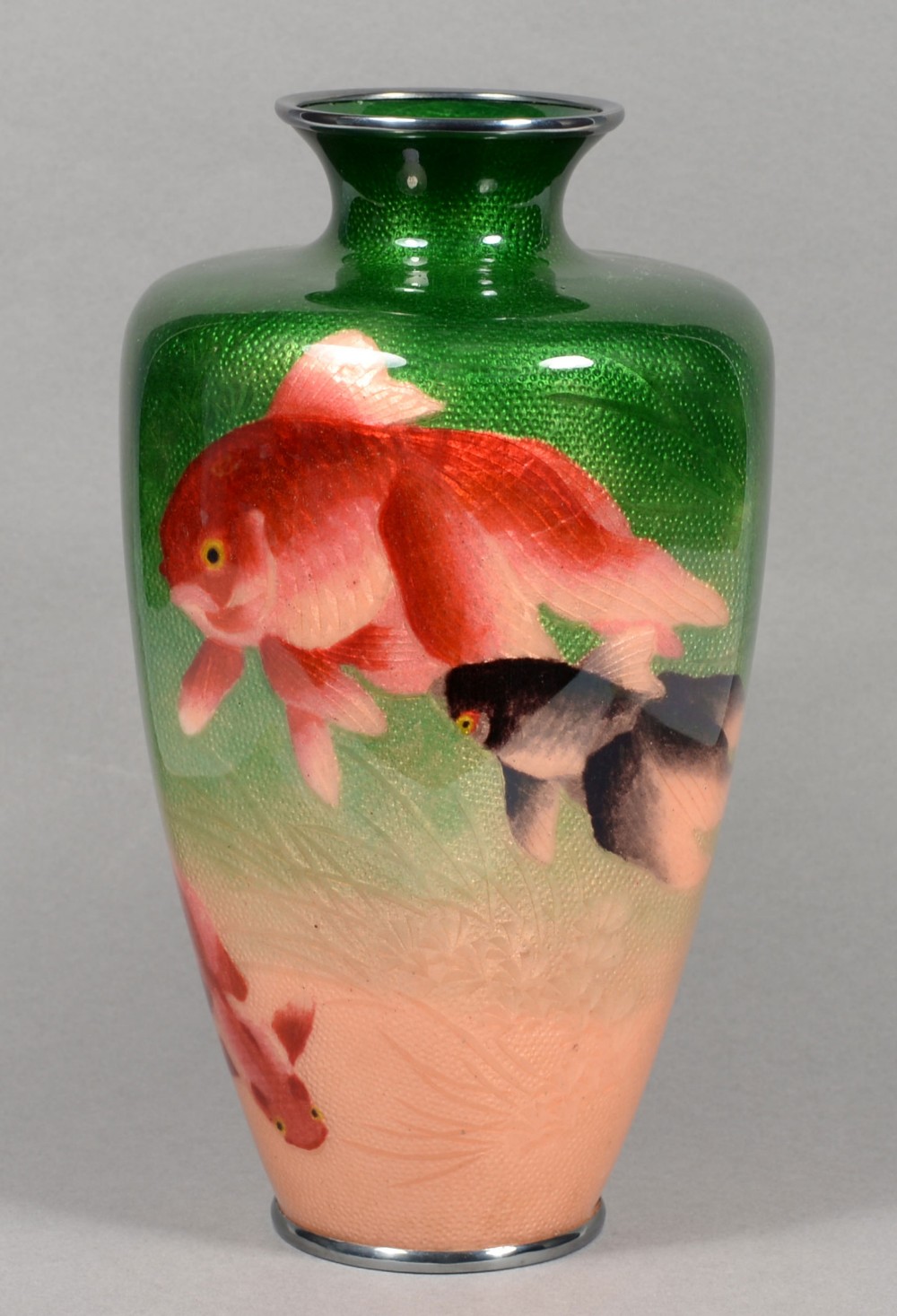 japanese cloisonne enamel vase kumeno teitaro - CATEGORY: ANTIQUE METAL - DATED 1910