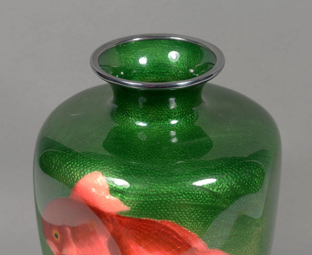 Japanese Cloisonne Enamel Vase - Kumeno Teitaro View IX
