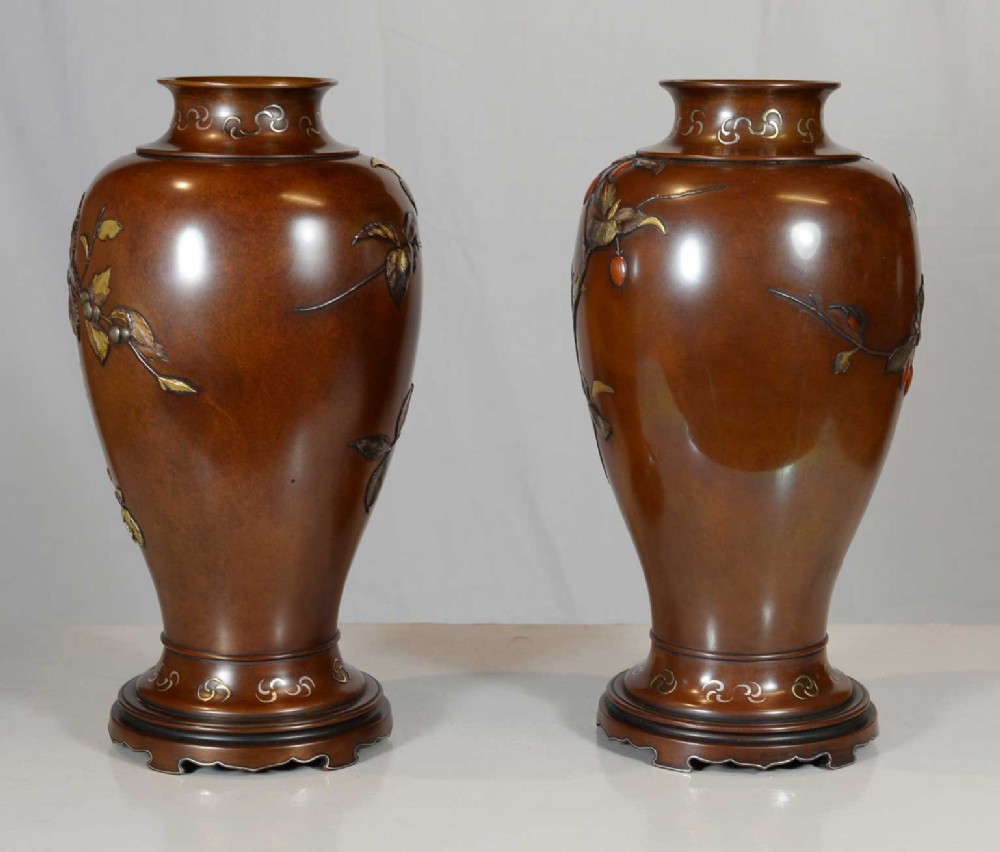 Japanese Bronze & Mixed Metal Vases by Suzuki Chokichi View V