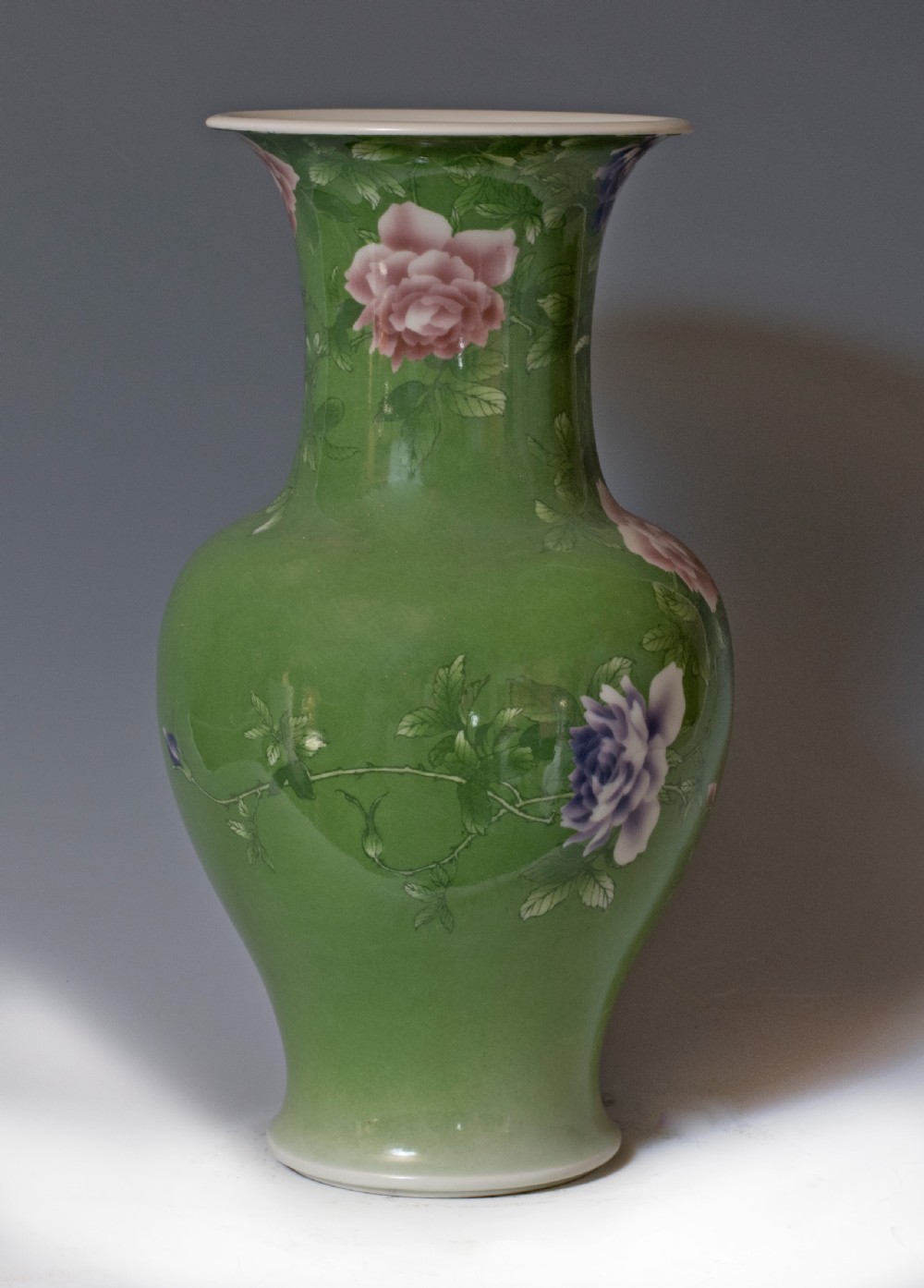 Large Japanese Ceramic Vase by Makuzu Kozan View II