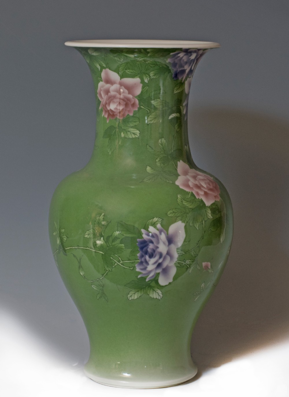 Large Japanese Ceramic Vase by Makuzu Kozan View III