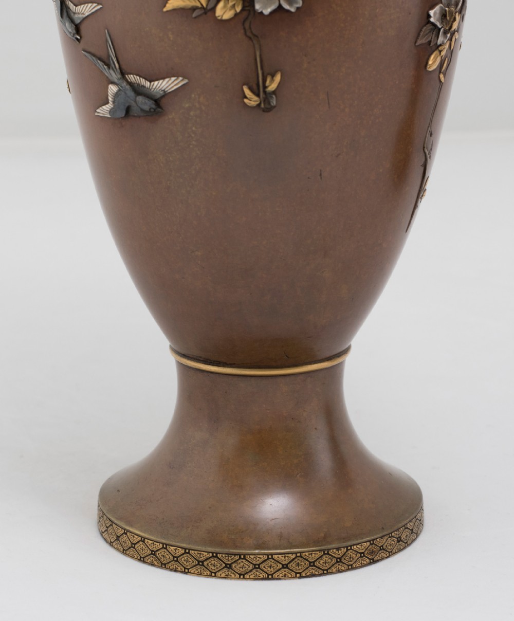 Japanese Bronze & Mixed Metal Vases By Inoue of Kyoto View VIII
