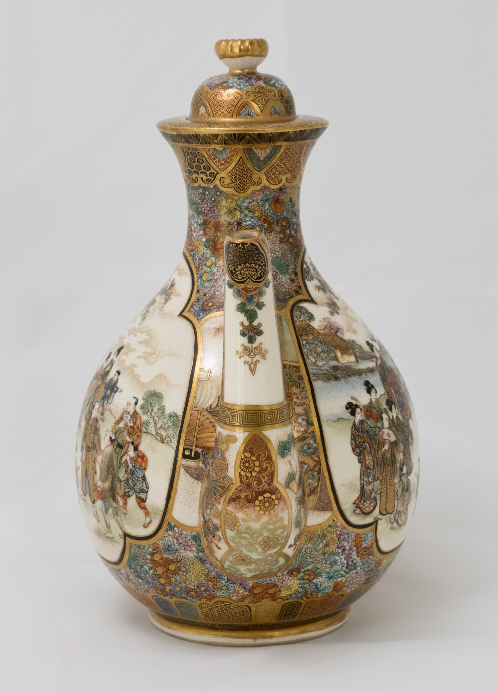 Japanese Satsuma Ewer by Ryozan Okamoto for Yasuda Company View VII