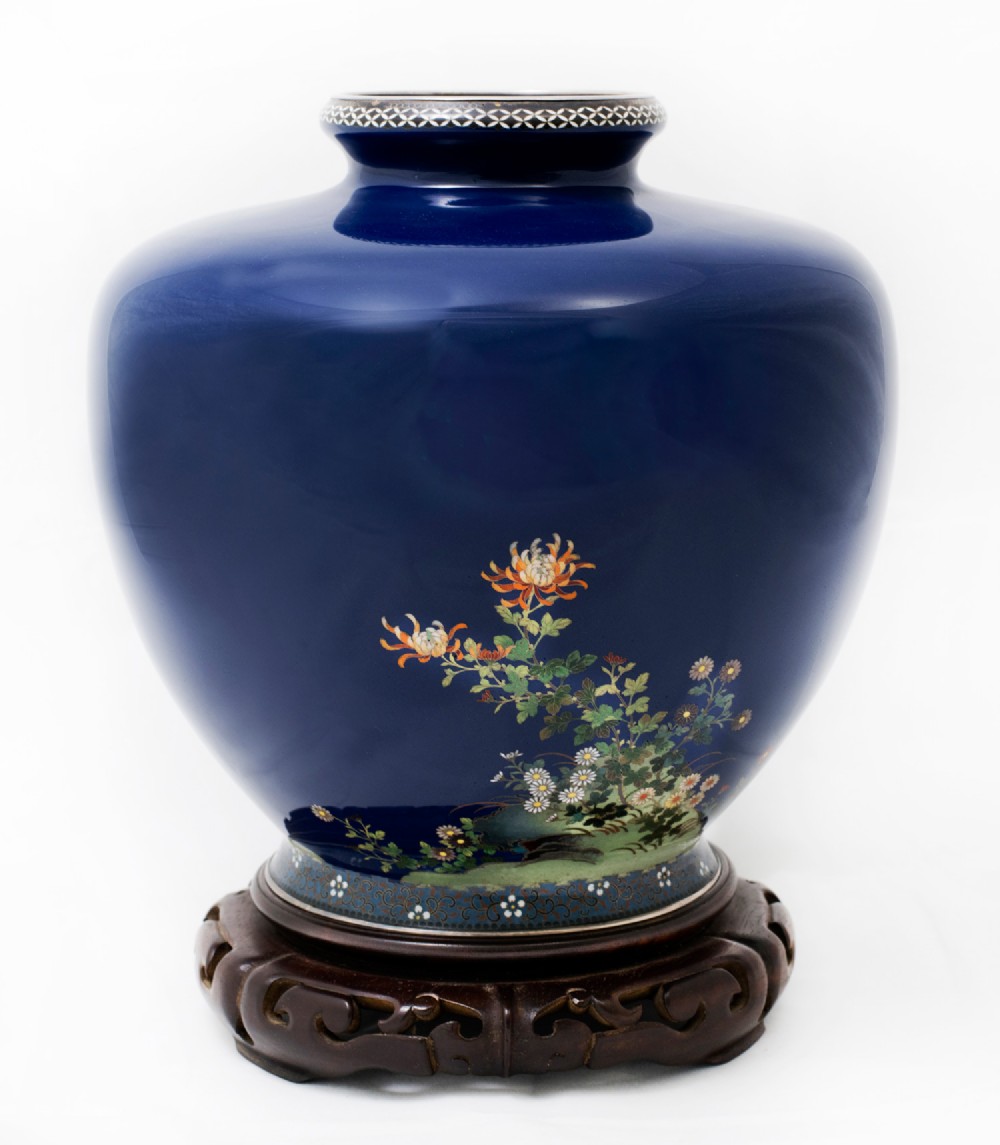 Japanese Cloisonne Enamel Vase - Hayashi Kodenji View IV