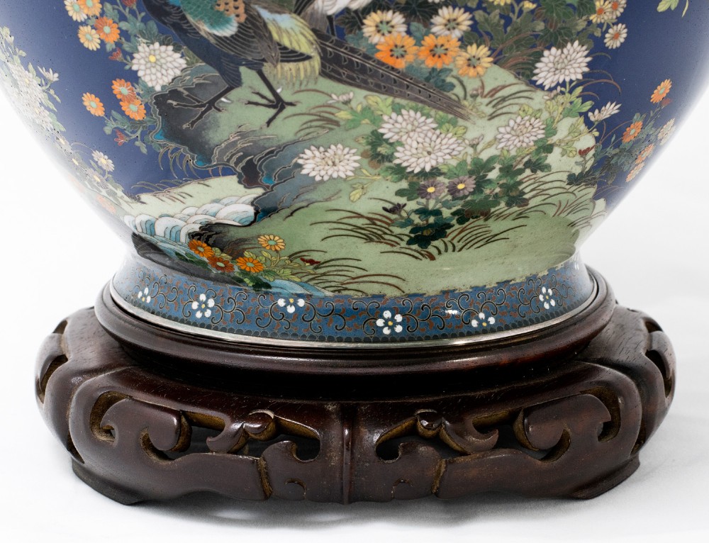 Japanese Cloisonne Enamel Vase - Hayashi Kodenji View VIII
