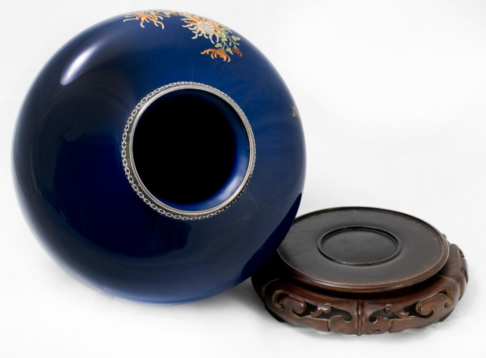 Japanese Cloisonne Enamel Vase - Hayashi Kodenji View IX
