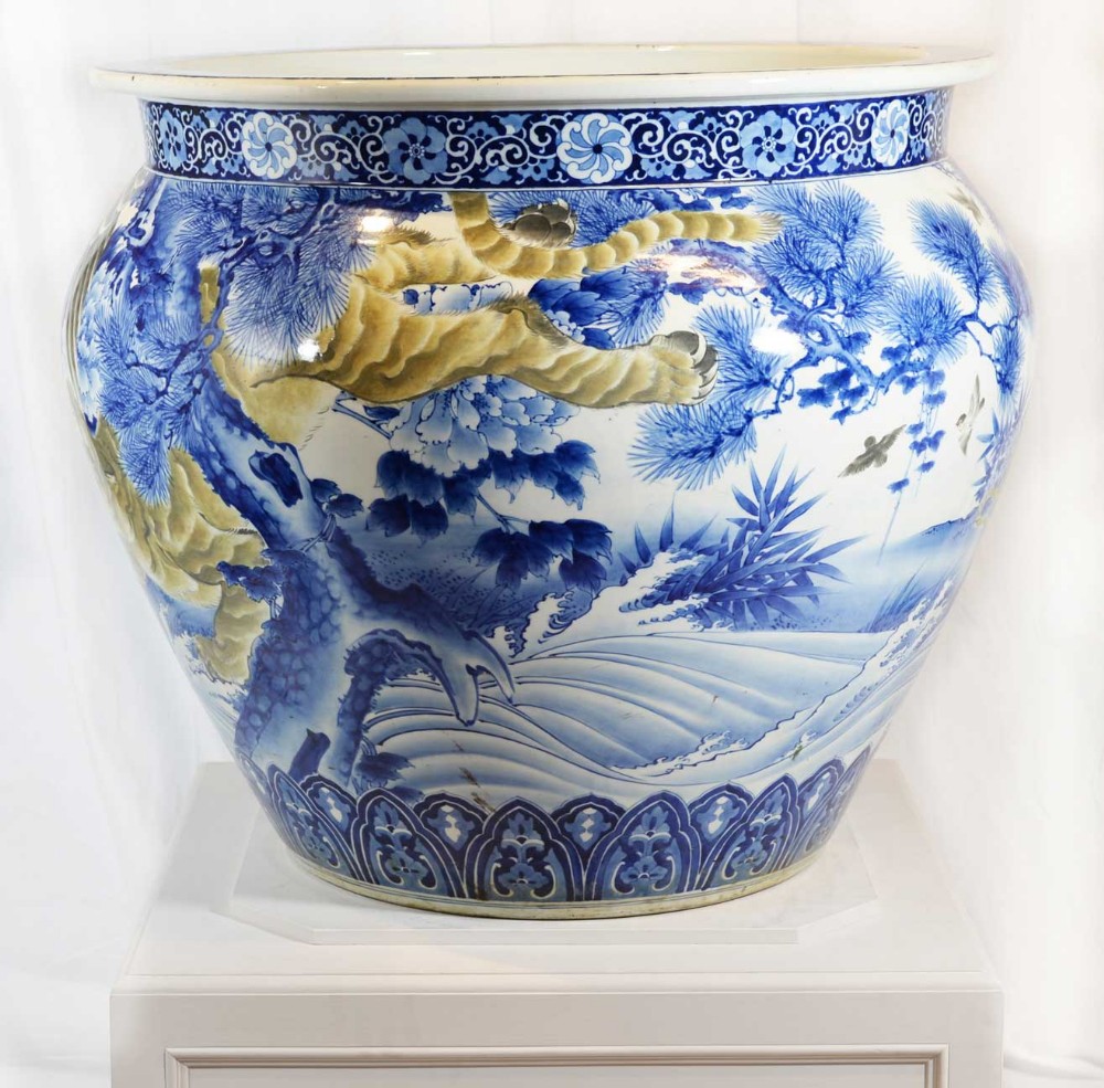 Monumental Japanese Arita Jardiniere - Fish Bowl View IV