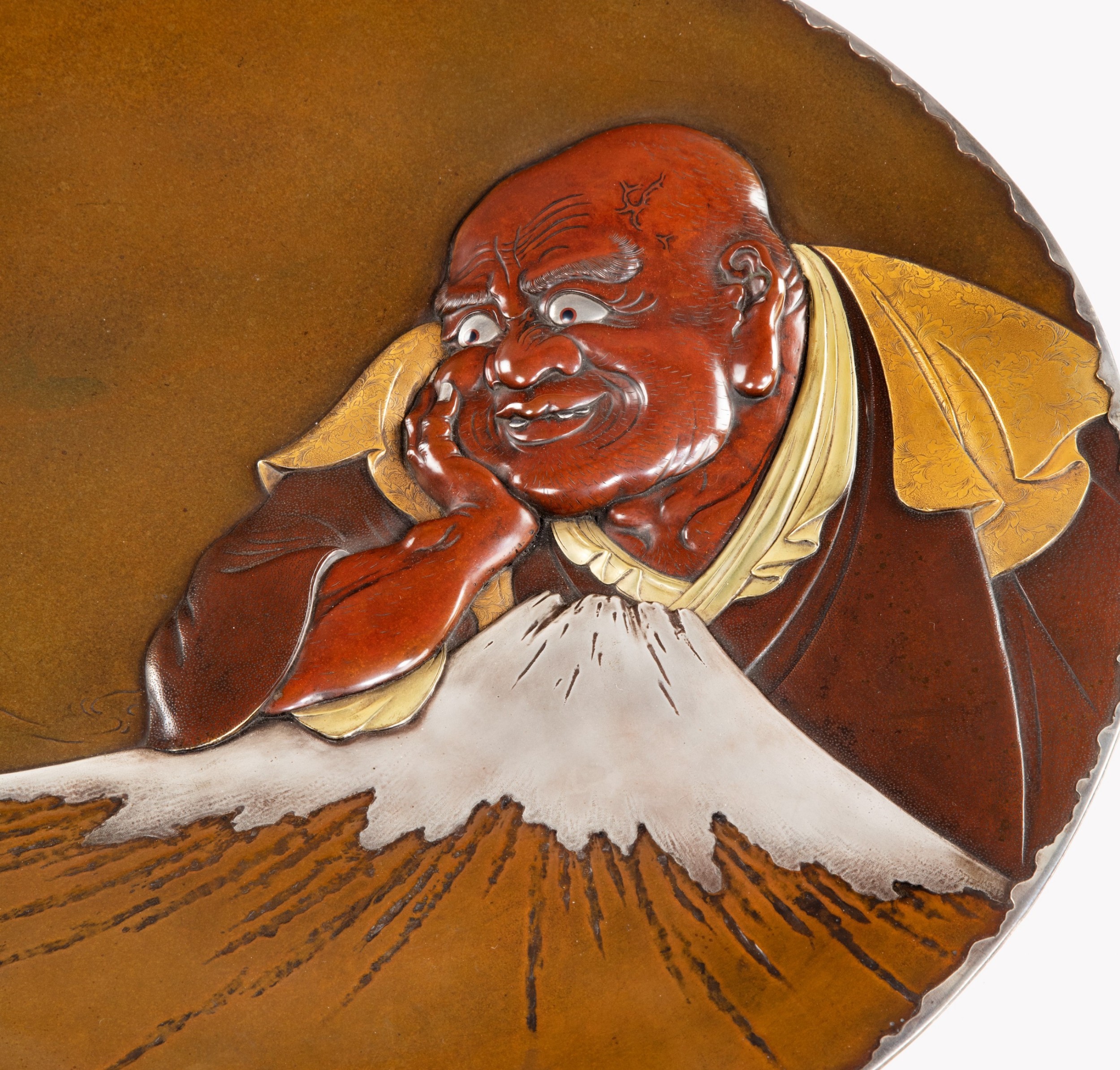 Large Japanese Bronze & Mixed Metal Plaque View II