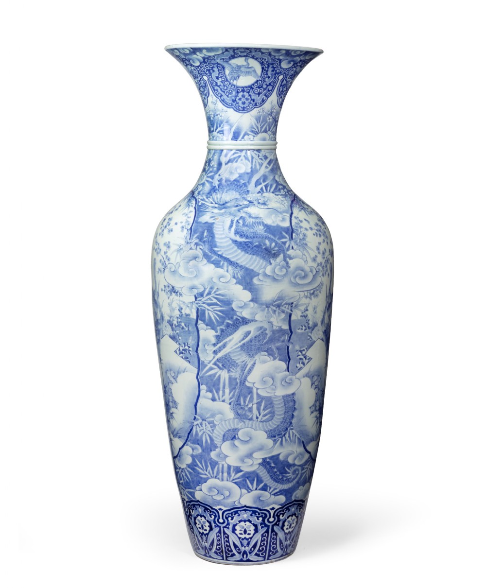 Huge Japanese Ceramic Vase - Arita Artist Signed View IV