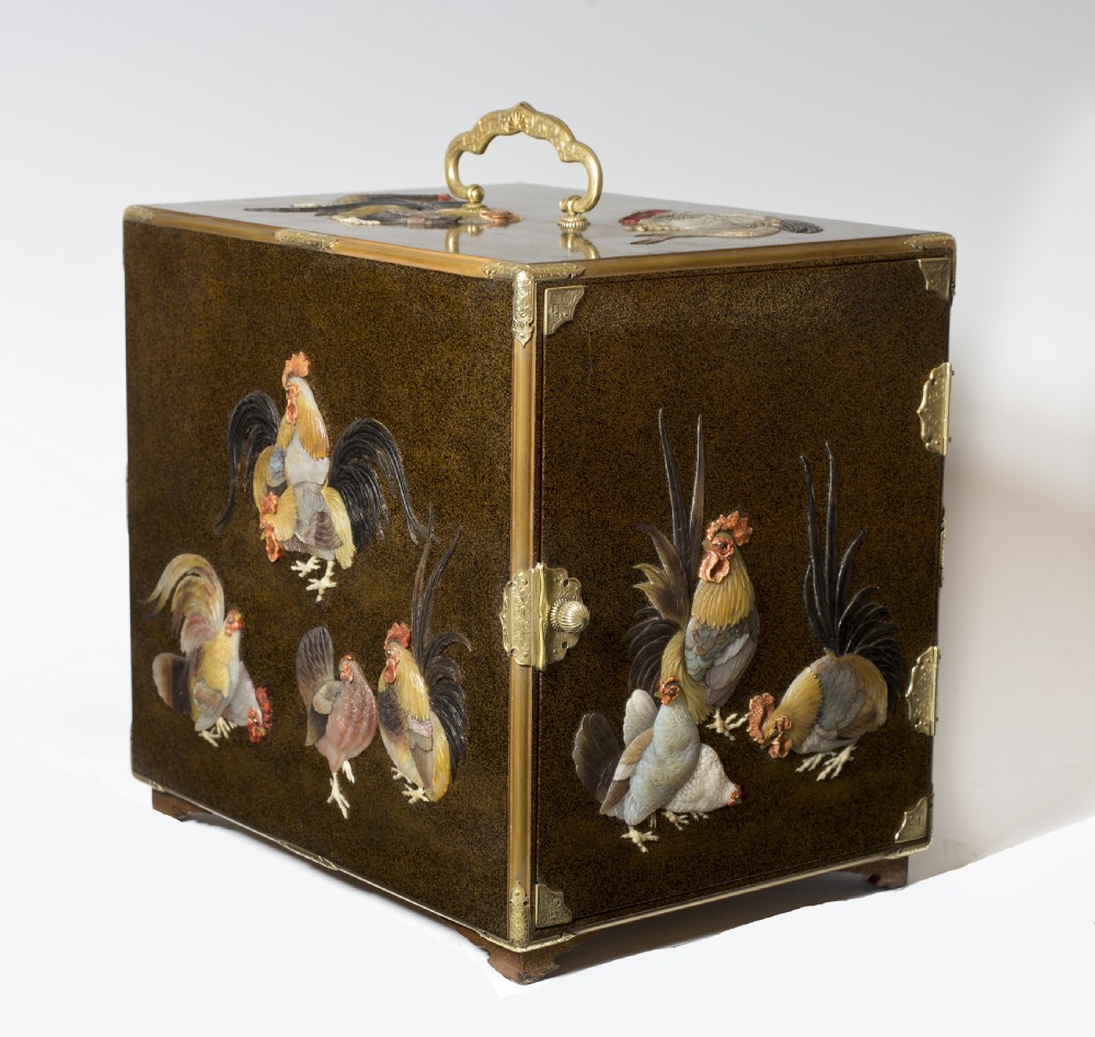 Japanese Gold Lacquer & Shibayama Kodansu by Shibayama Masayoshi