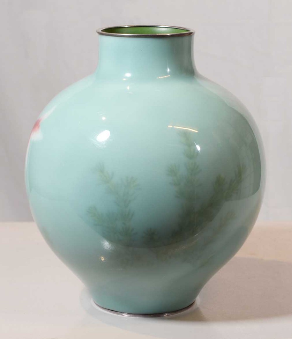 Japanese  Cloisonne Enamel Vase - Attributed to Gonda Hirosuke View IV
