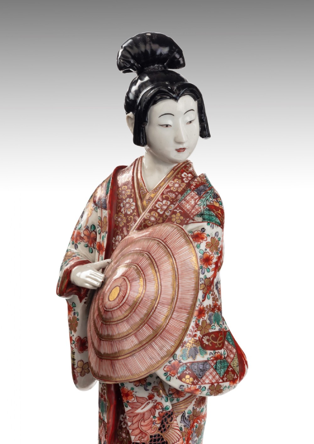 Large Pair of Exceptional Quality Japanese Imari Bijin View X