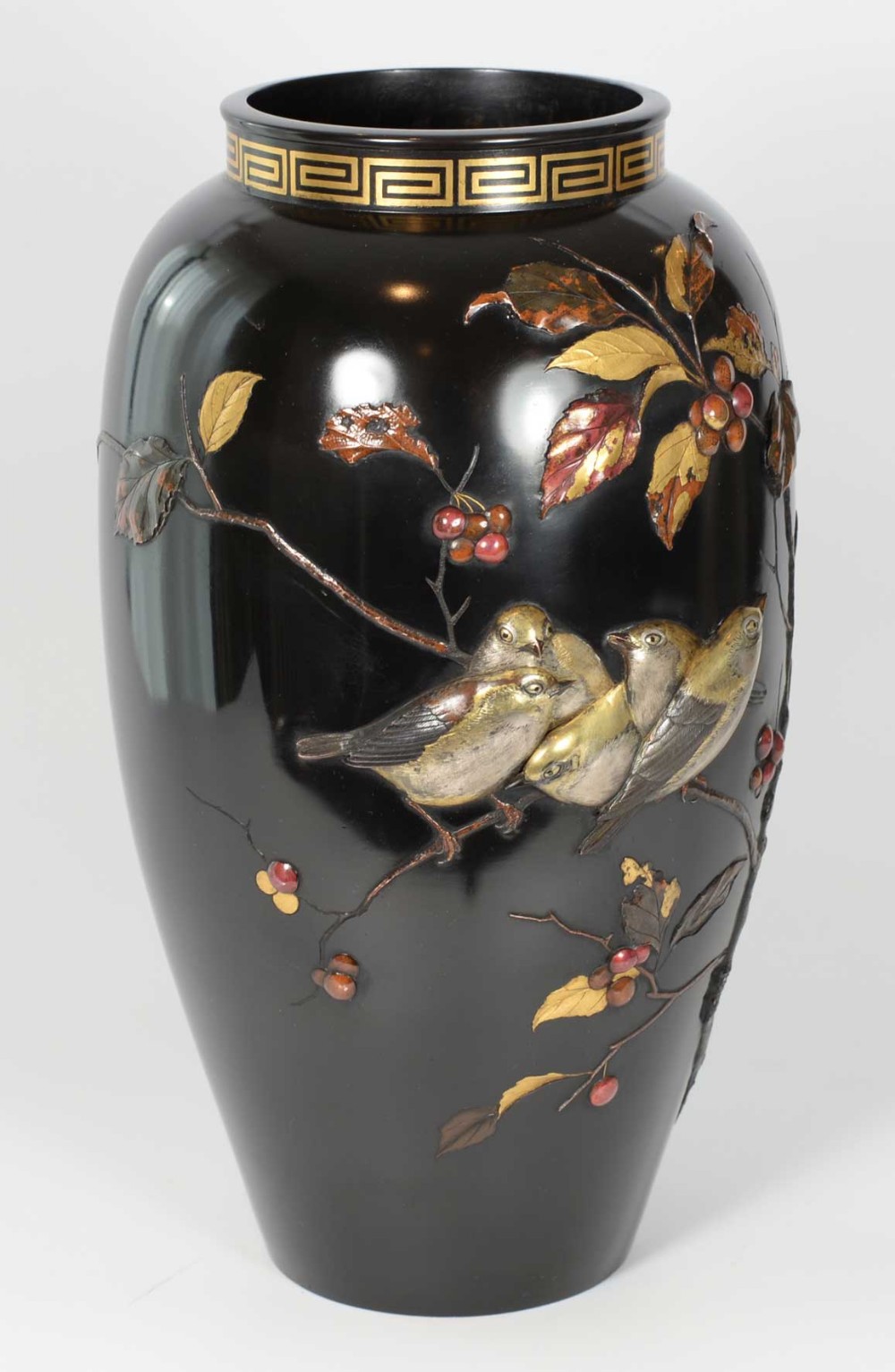 Japanese Mixed metal Vase by  Suzuki Chokichi View II