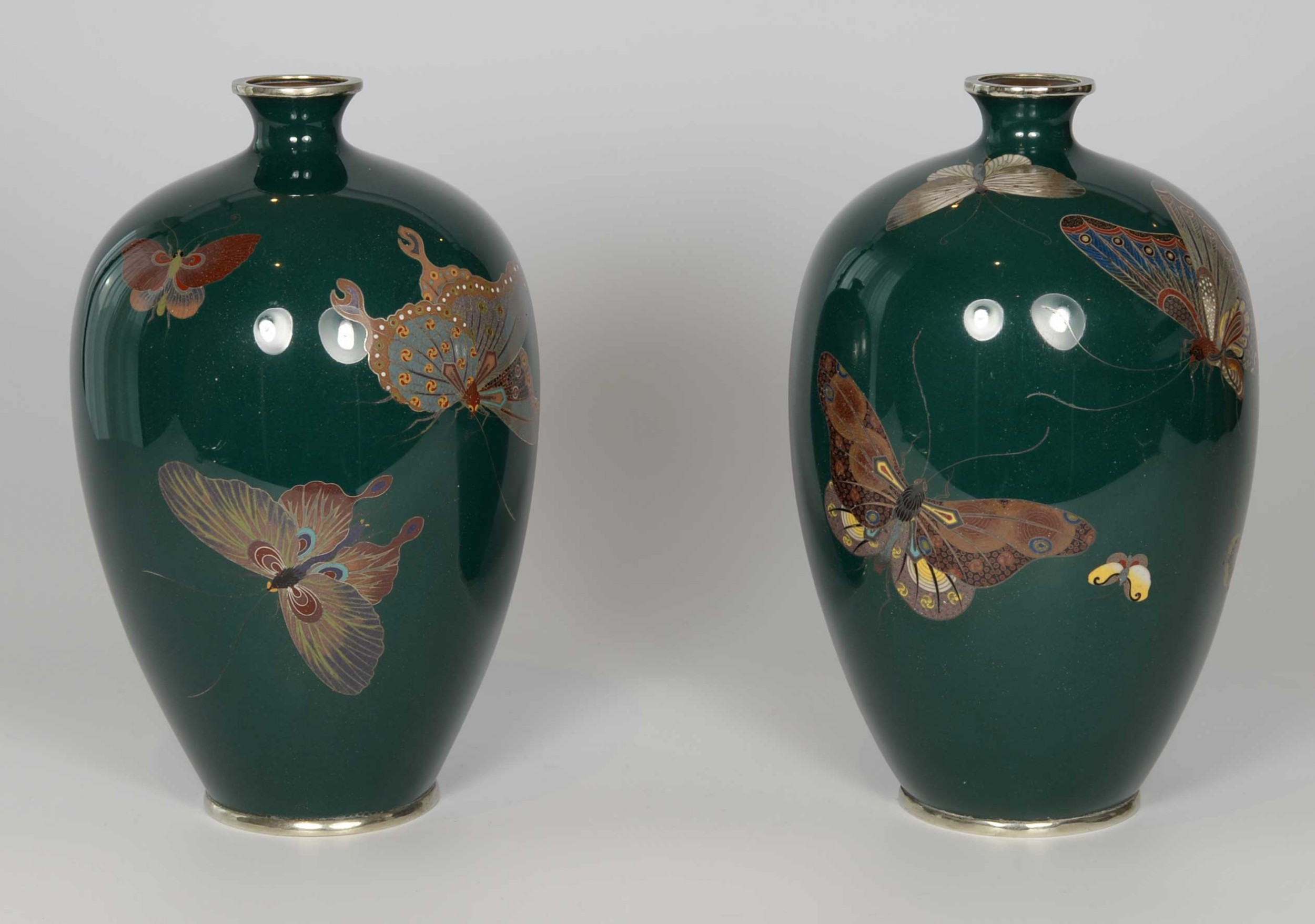 Japanese Cloisonne Vases - Hayashi Kodenji II View II