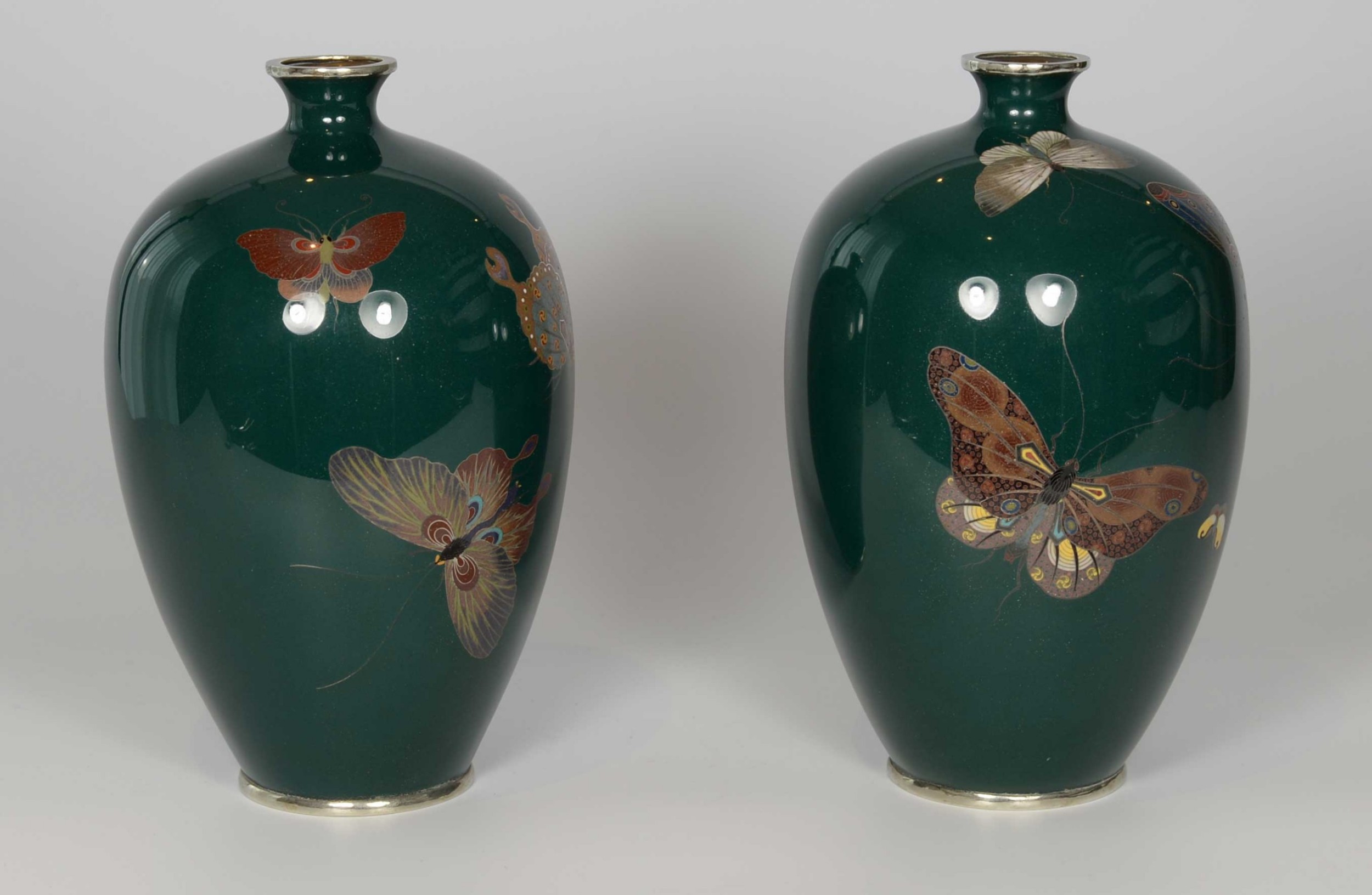Japanese Cloisonne Vases - Hayashi Kodenji II View III