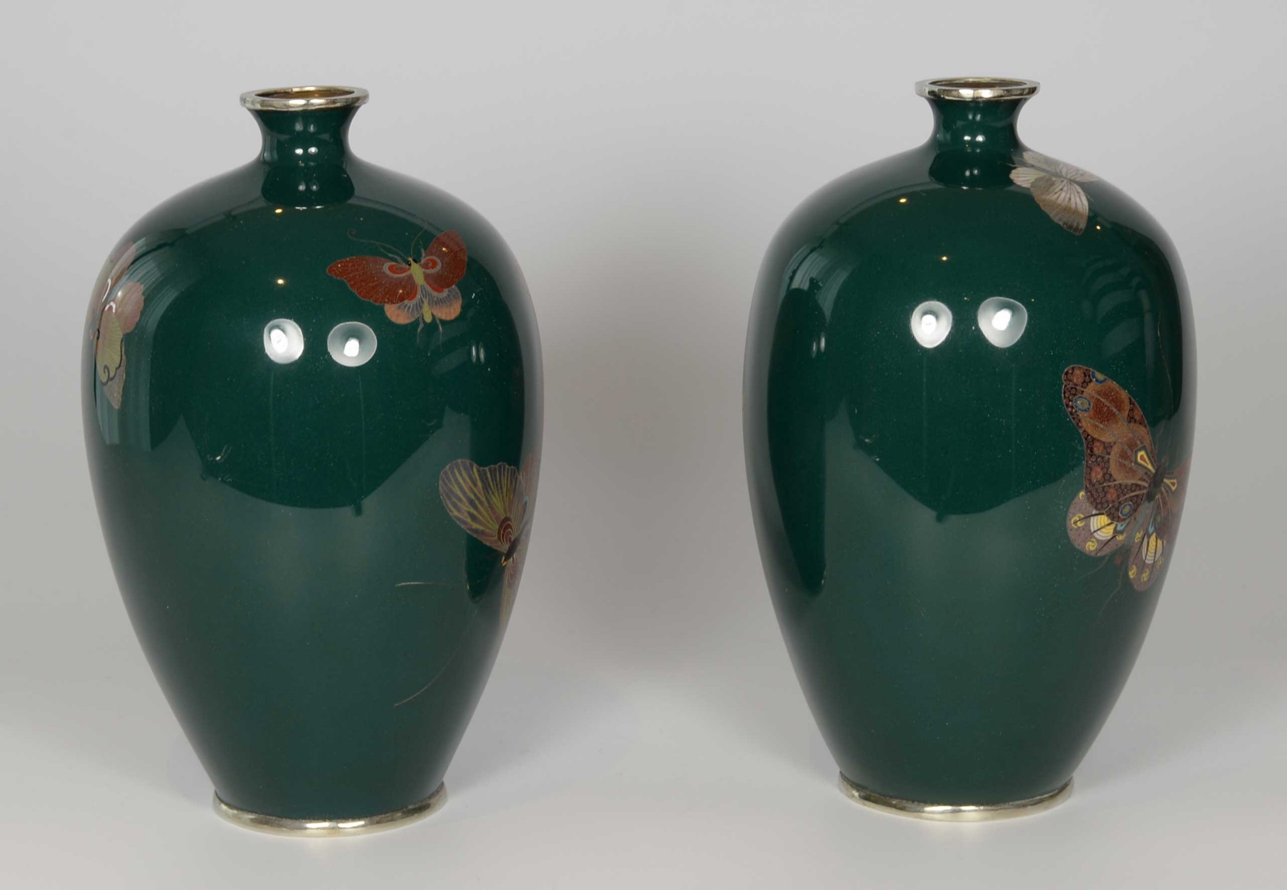 Japanese Cloisonne Vases - Hayashi Kodenji II View IV