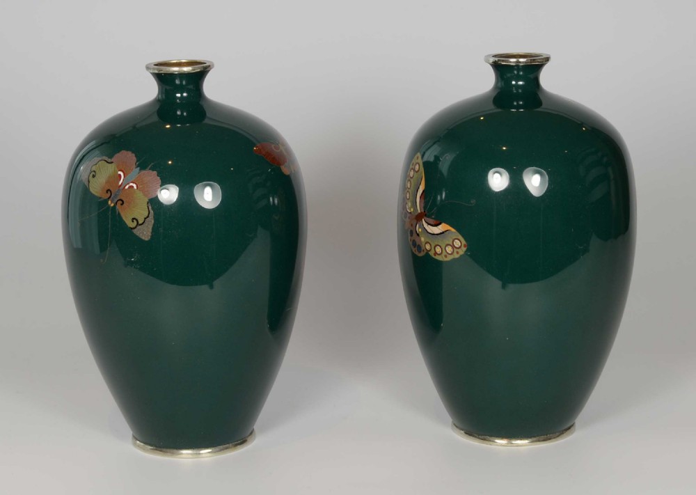 Japanese Cloisonne Vases - Hayashi Kodenji II View V