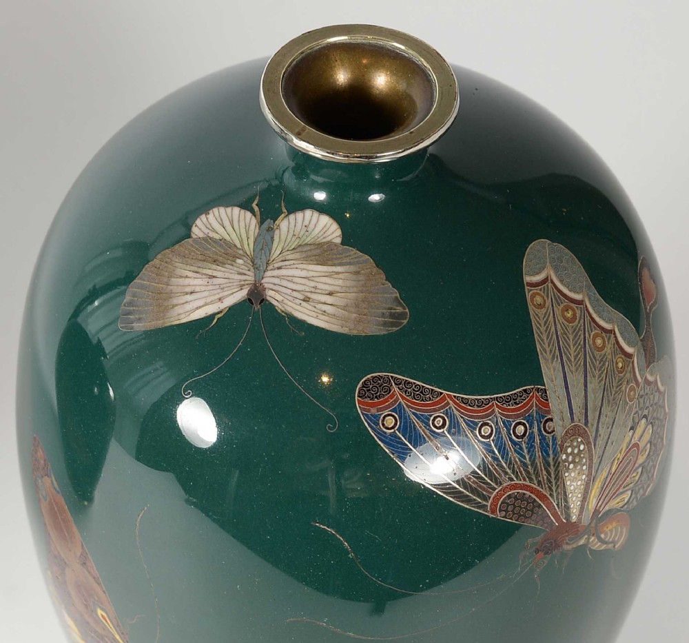 Japanese Cloisonne Vases - Hayashi Kodenji II View IX