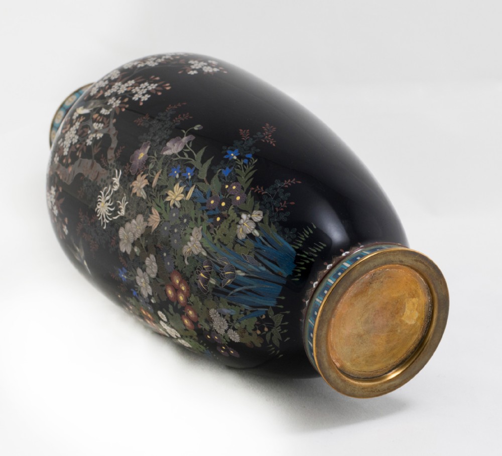 Japanese Cloisonne Enamel Vase - Hayashi Kodenji II View VII
