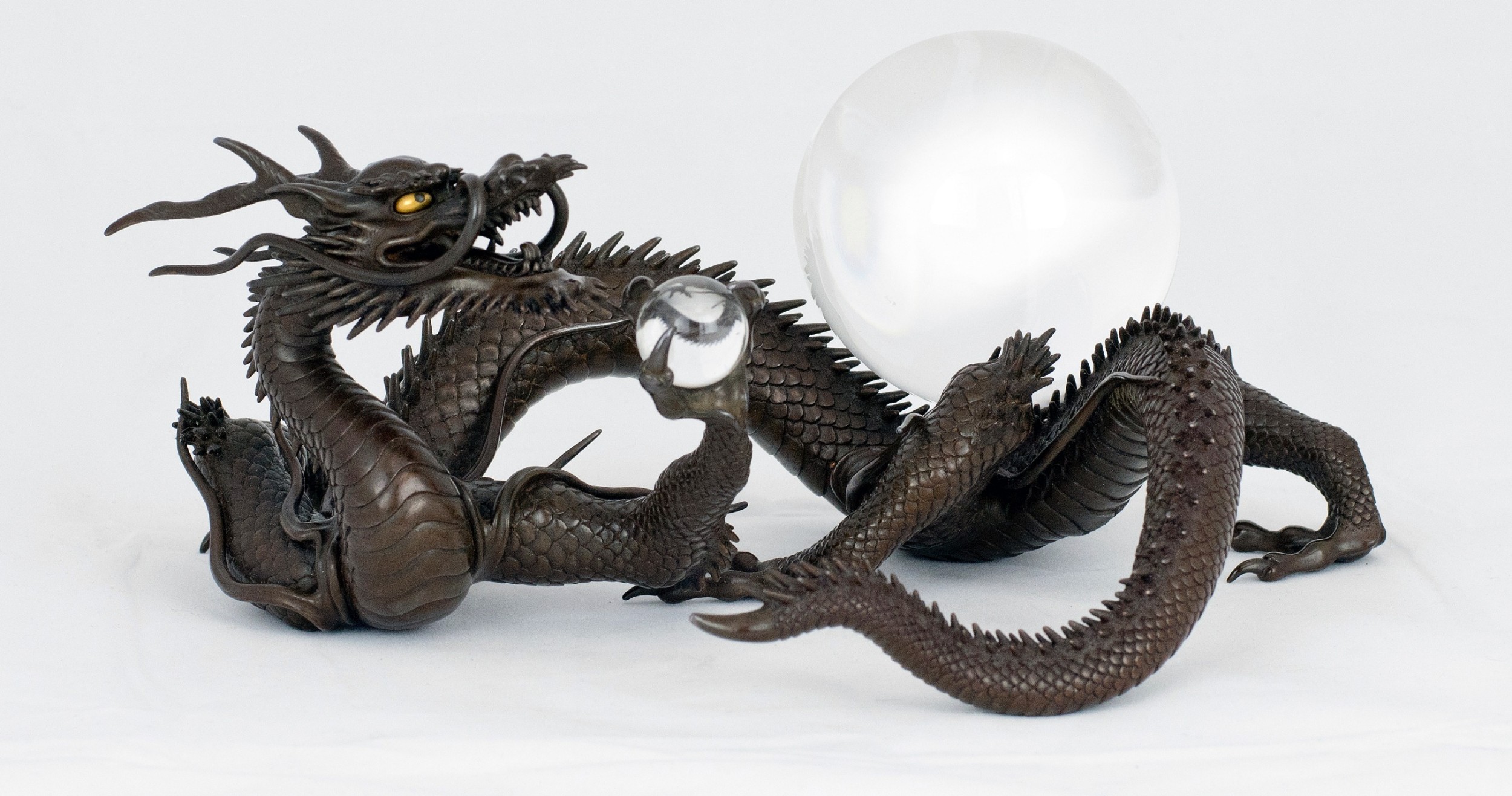 Japanese Bronze Dragon Okimono by Kazumi View XV