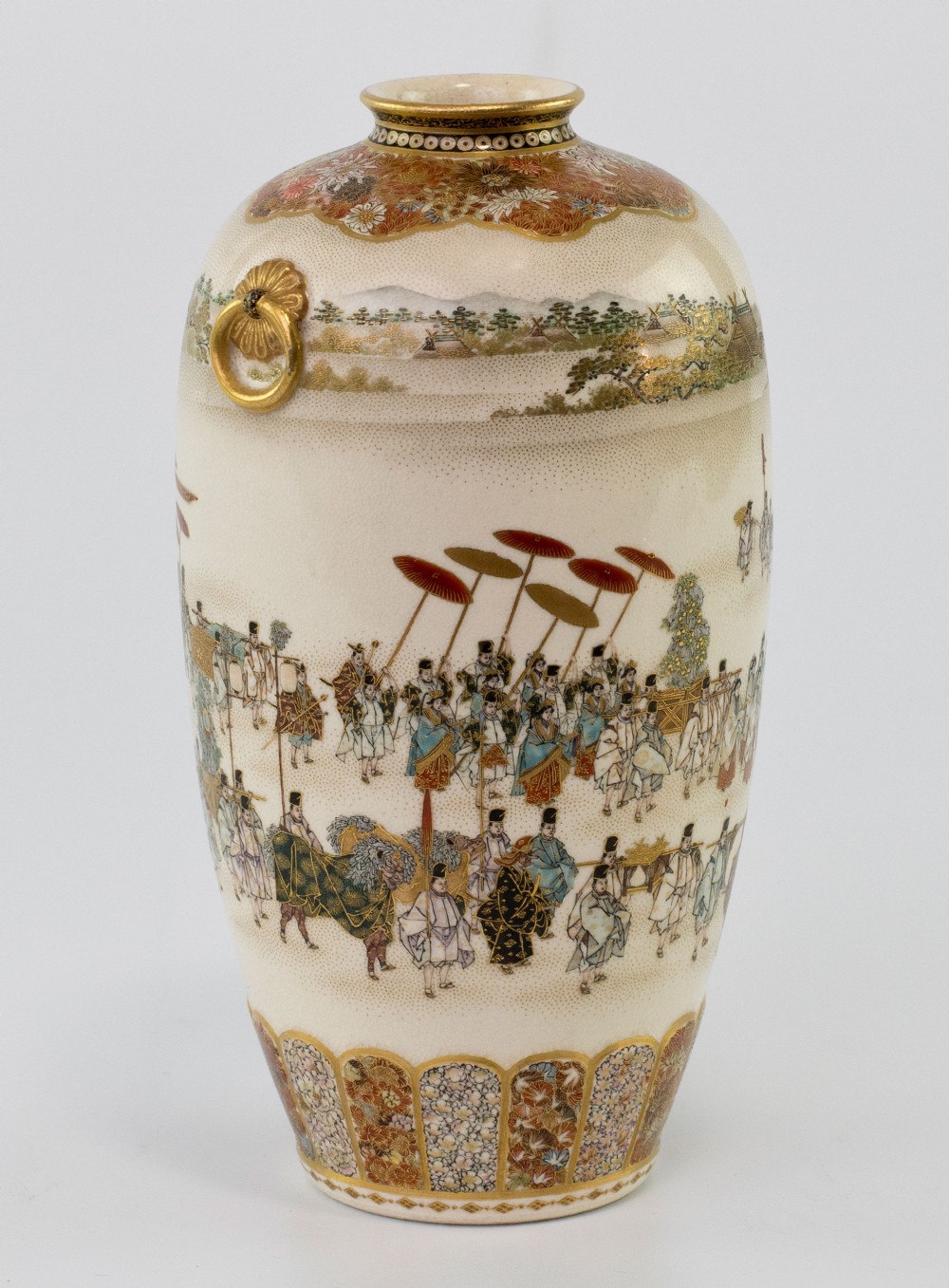 Exceptional Japanese Satsuma Vase By Yabu Meizan View II
