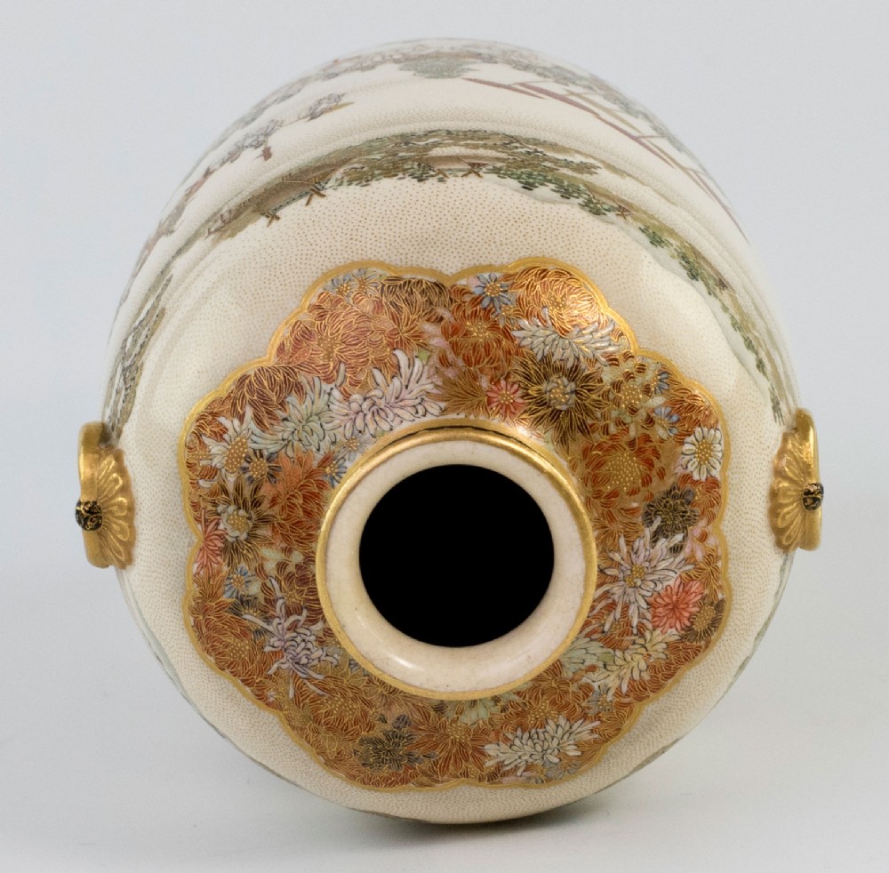 Exceptional Japanese Satsuma Vase By Yabu Meizan View XIII