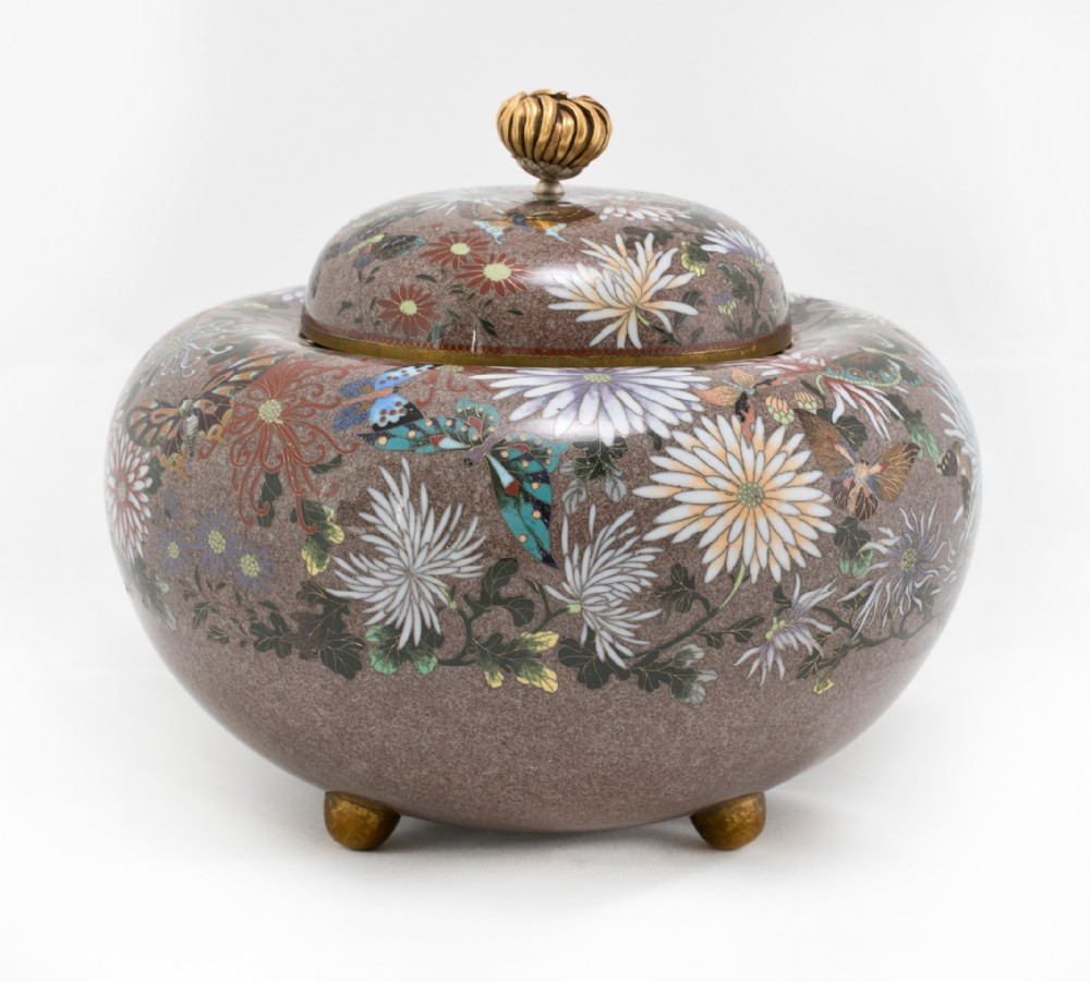Large Japanese Cloisonne Enamel Koro-Incense Burner View II