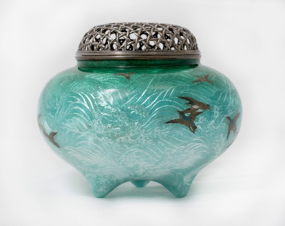 Japanese Cloisonné Enamel Koro View II
