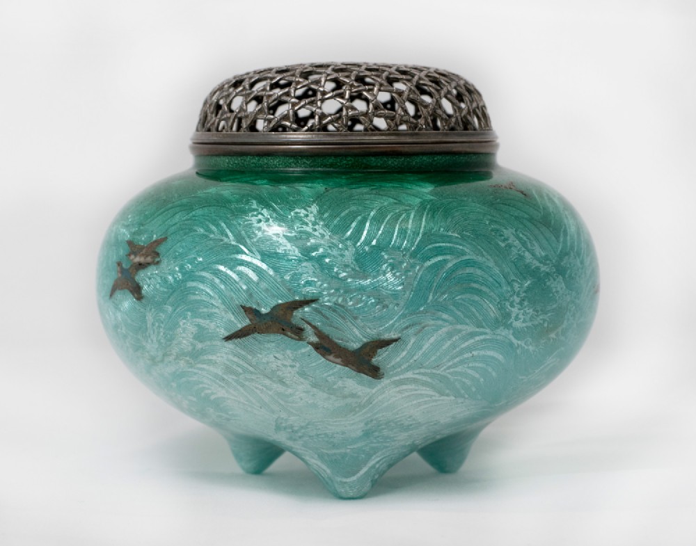 Japanese Cloisonné Enamel Koro View III