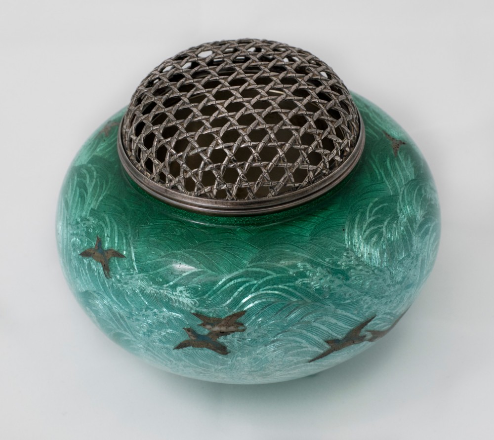 Japanese Cloisonné Enamel Koro View VII