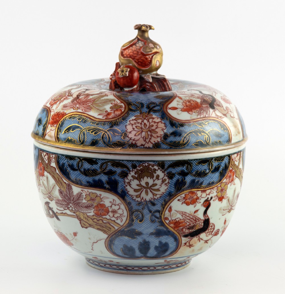 Japanese 17th century Arita Bowl and Cover View II