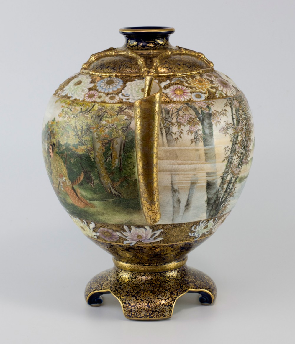 Outstanding Japanese Satsuma Vase By Kinkozan View VII