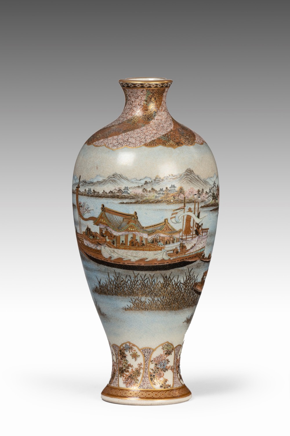 exceptional japanese satsuma vase yabu meizan - CATEGORY: ANTIQUE VASES - DATED 19TH CENTURY