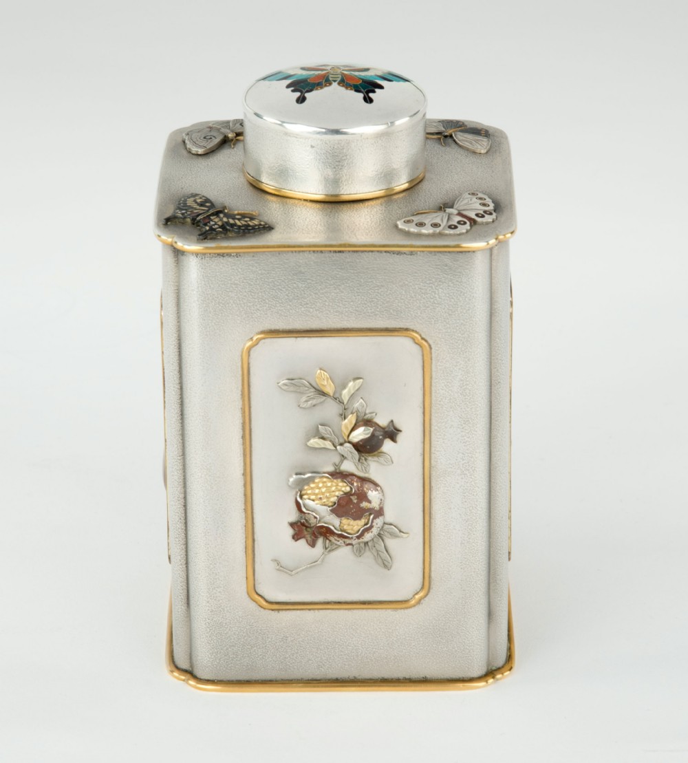 Japanese Silver and Enamel Natsume - Tea Caddy  View II