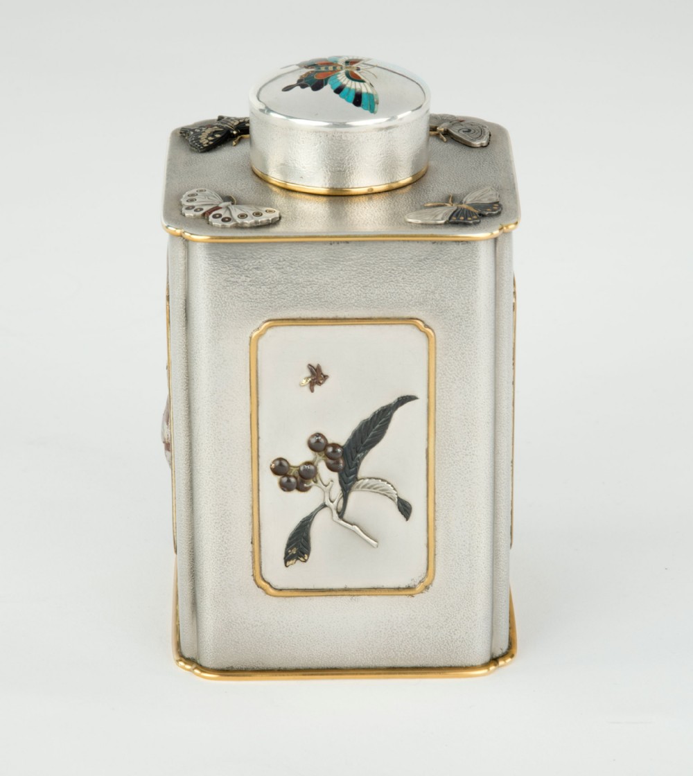 Japanese Silver and Enamel Natsume - Tea Caddy  View III