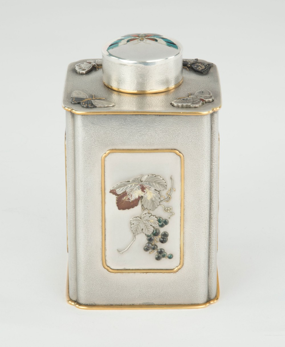 Japanese Silver and Enamel Natsume - Tea Caddy  View VI