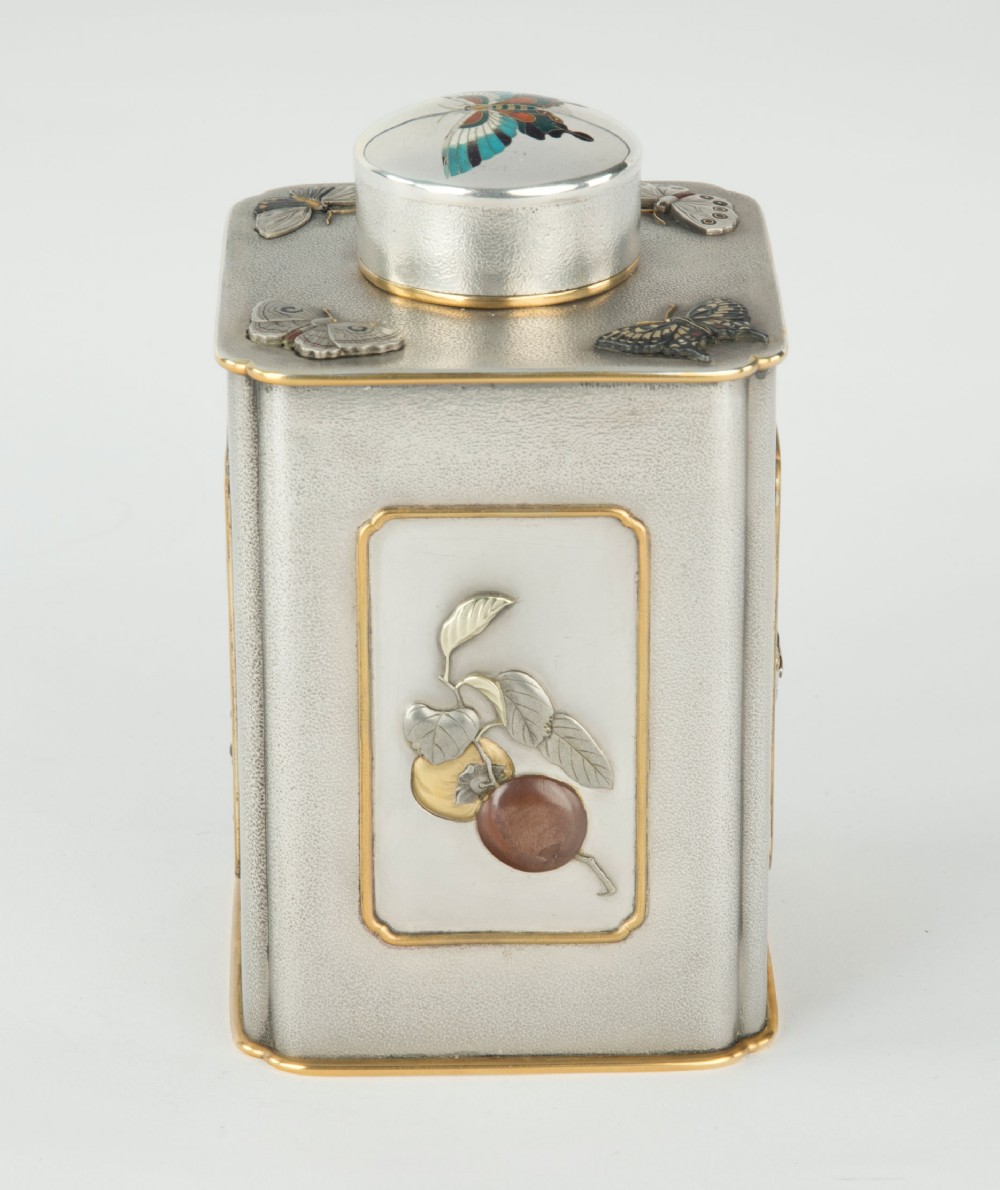 Japanese Silver and Enamel Natsume - Tea Caddy  View VIII