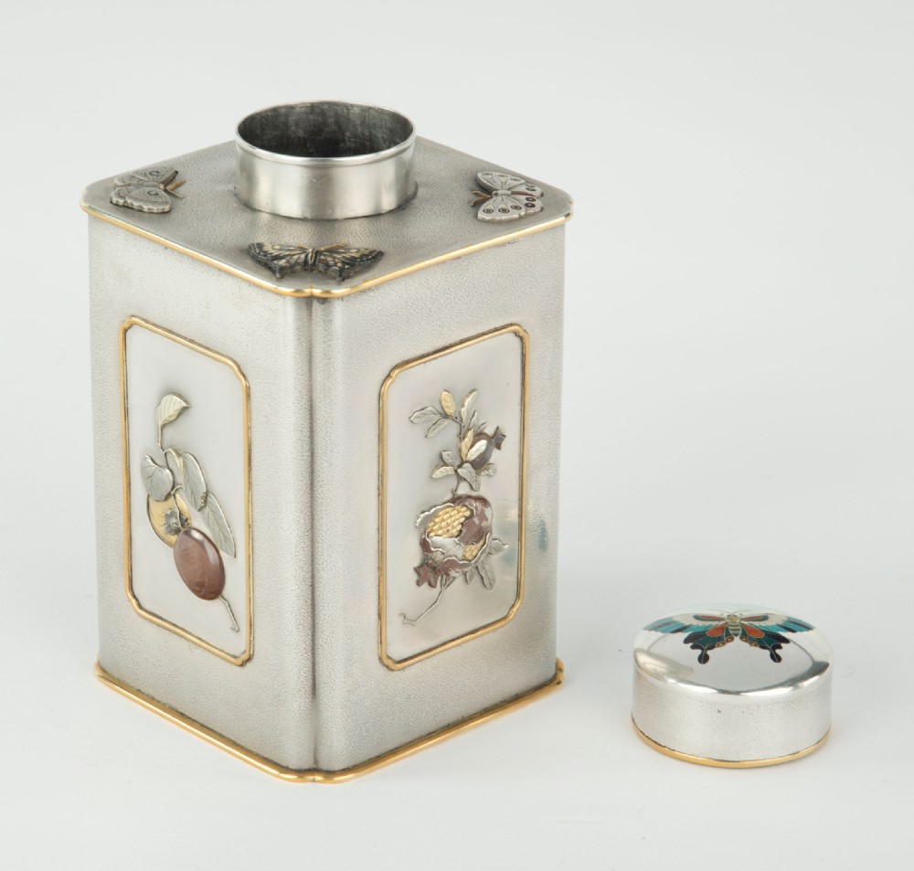 Japanese Silver and Enamel Natsume - Tea Caddy  View IX