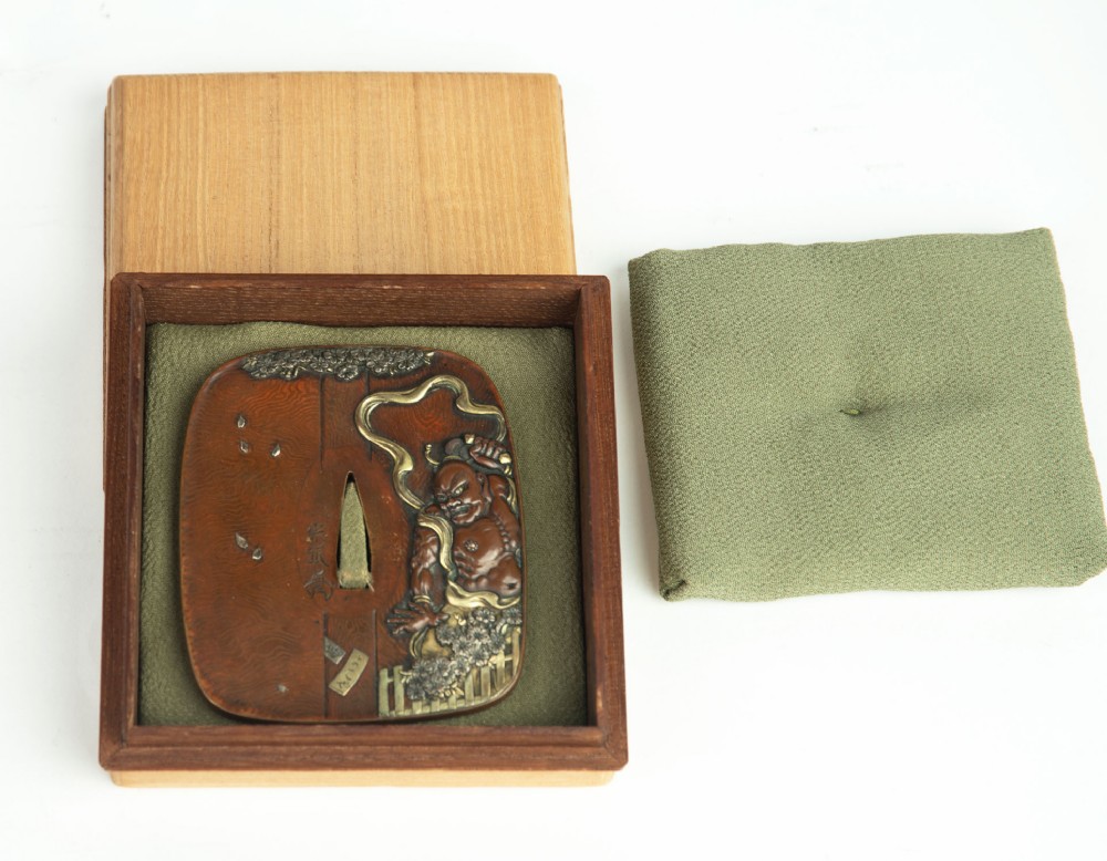 Japanese Bronze and Mixed Metal Tsuba - Somin School View III