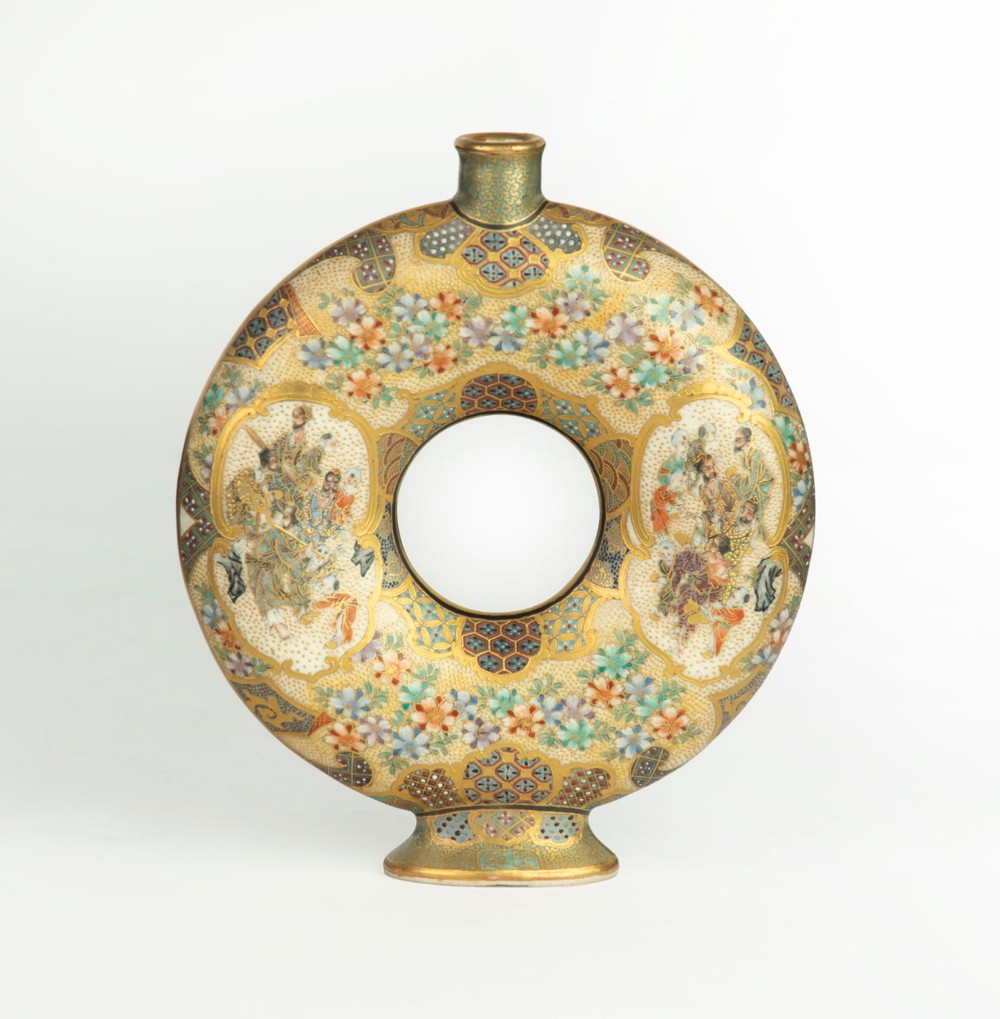 Japanese Satsuma Vase by Meizan View II