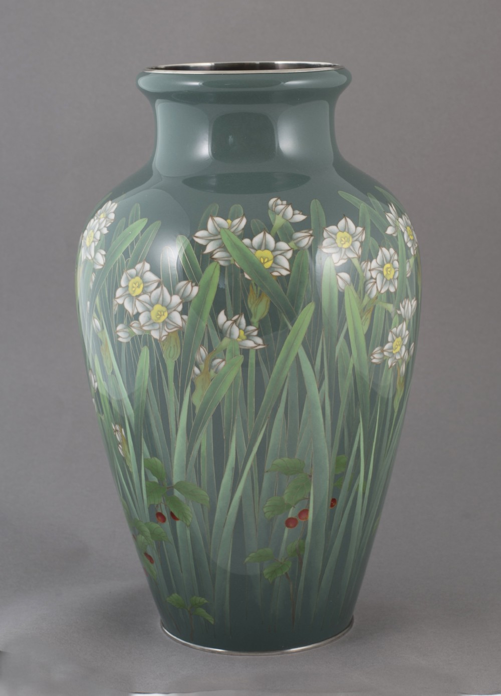 Japanese  Cloisonne Enamel Vase by Ando Jubei View IV